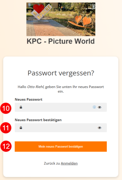  Neues Passwort erfassen