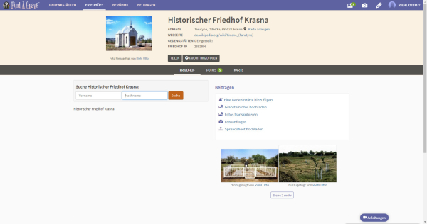 Historischer Friedhof Krasna